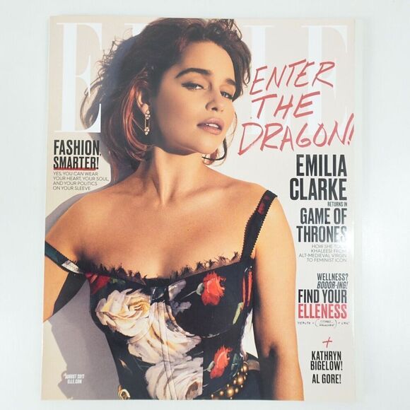 Elle Magazine August 2017 Emilia Clarke The Elleness Issue - Picture 1 of 6